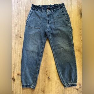 J.Crew Denim Utility Jogger Pant in Signature Stretch Medium Wash Sz 31 Elastic